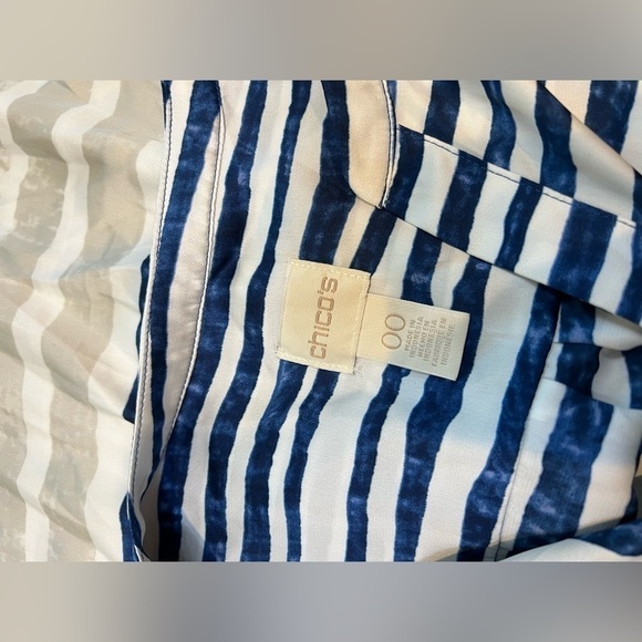 𝅺2/$35 3/$50 Chino’s Stripe Multi Color Long Sleeve Blouse/Tunic Size 00 - Picture 4 of 4